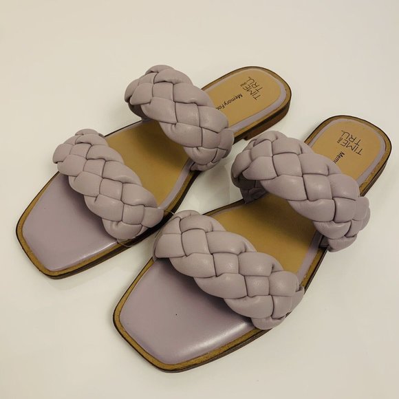 Time and Tru Women's Braided Two Band Sandals - Picture 3 of 8